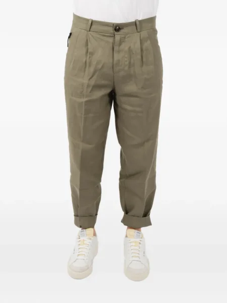 Pantaloni Rrd plisate verde
