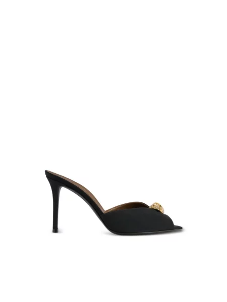 Klapki mules Giuseppe Zanotti skórzane czarne