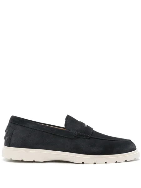 Pantofi loafer Tod's din piele de căprioară albastru