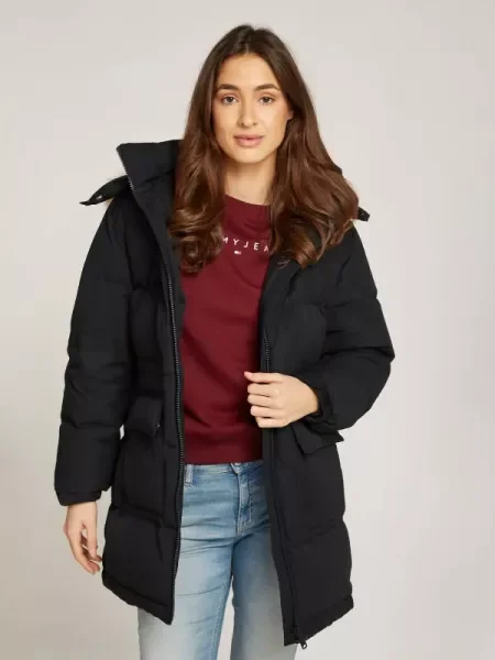 Tommy Jeans De puf geacă negru