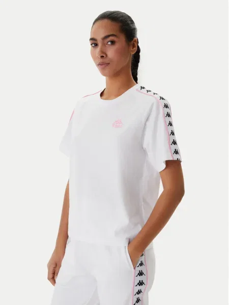 Kappa Tricou Banda Adi alb
