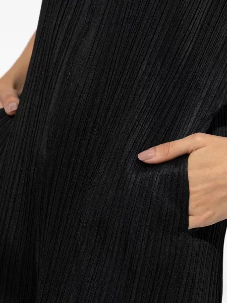 Plisirani kombinezon Pleats Please Issey Miyake crna