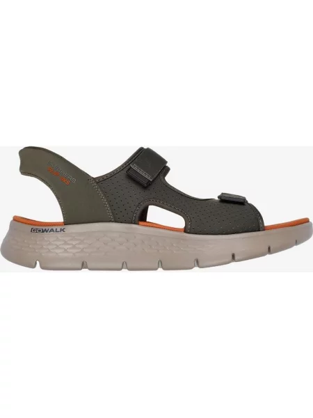 Sandały Skechers Go Walk Flex Easy Entry Slip-Ins szarozielone pomarańczowe 41 zielone