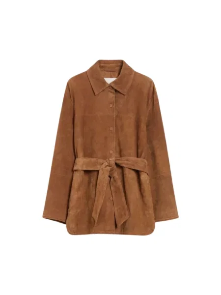 Kurtka skórzana Iblues brązowa