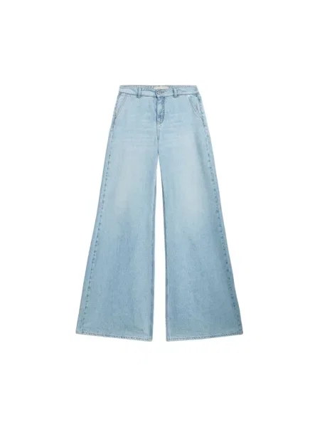 Szerokie jeansy Blumarine niebieskie