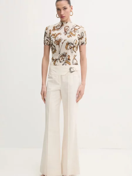 Светр Versace Jeans Couture легкий півгольф бежевий