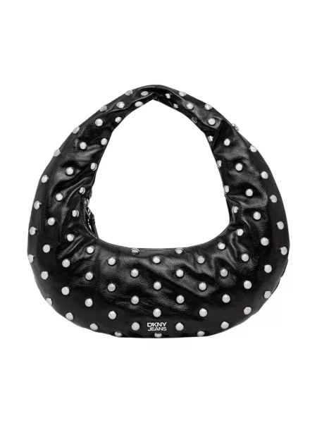DKNY torebka hobo z imitacji skóry KATYA czarna