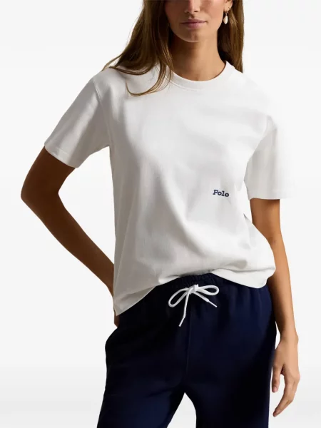 Кожени чорапи Polo Ralph Lauren с отворена пета с пейсли десен бяло