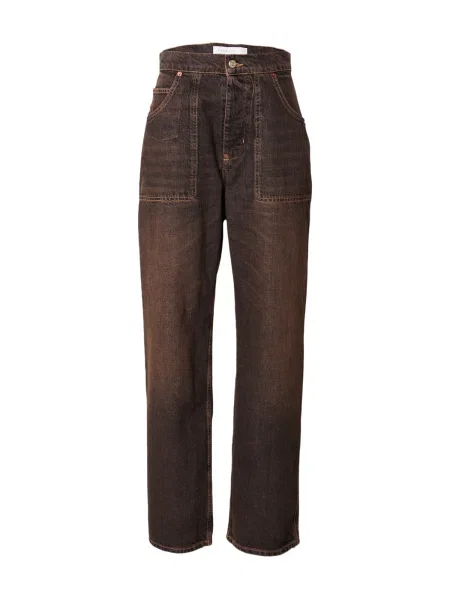 TOPSHOP Džínsy Gold Rush hnedá zlatá