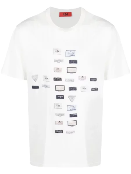 Tricou 424 cu imagine alb