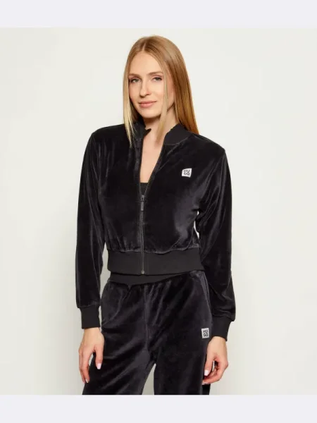 Hugo Bodywear Hanorac VELVET | Cropped Fit negru