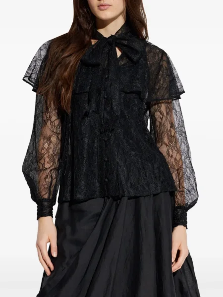 Cămașă Allsaints din dantelă negru