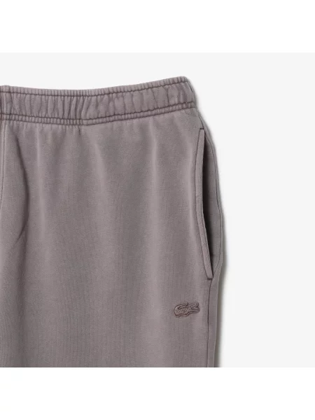 Lacoste Spodnie Dresowe Z Polaru Bawełnianego fioletowe