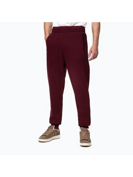 Pantaloni pentru bărbați Pitbull Hilltop Track Hatton burgundy