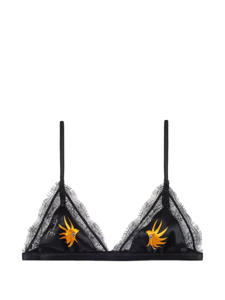 Sutien bralette Pucci de mătase negru