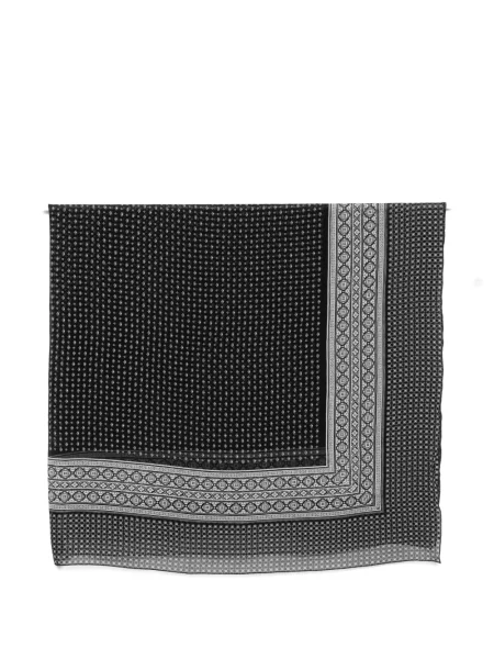 Fular Ermanno Scervino cu imagine cu imprimeu geometric negru
