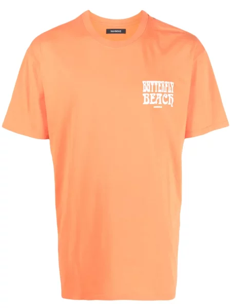 Tricou Nahmias cu imagine scurt portocaliu