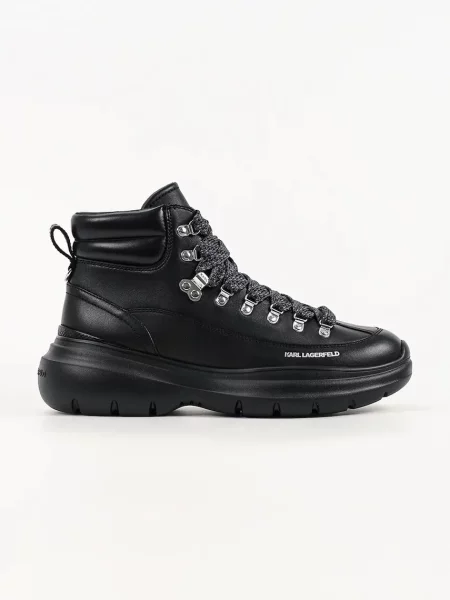 Karl Lagerfeld sneakers pentru bărbați din piele Kore Sport negru