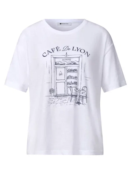 STREET ONE Tricou negru alb