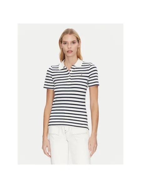 Tommy Hilfiger Polo majica Mornarsko Slim Fit modra