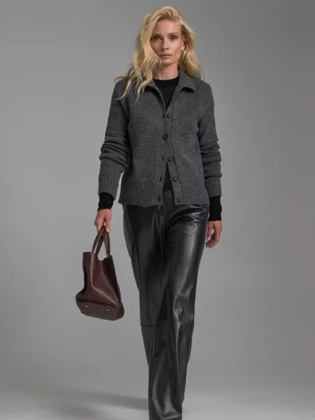 Штани повсякденні TrikoBakh штучна шкіра чорний