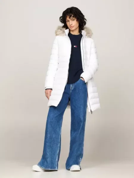Tommy Jeans De puf geacă alb