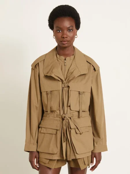 Isabel Marant Polní Bunda Beriza khaki