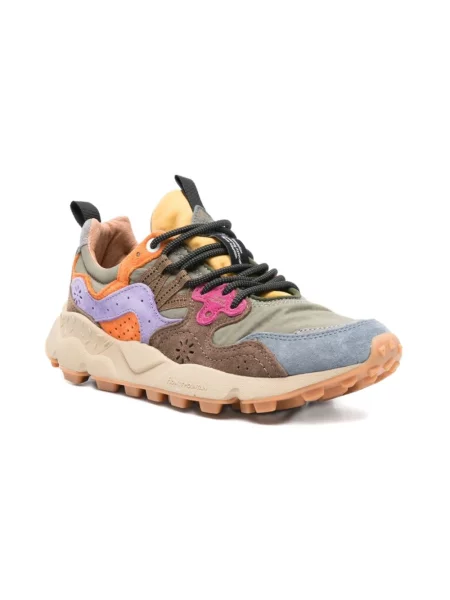 Sneakersy Flower Mountain w kwiatki biznesowe beżowe