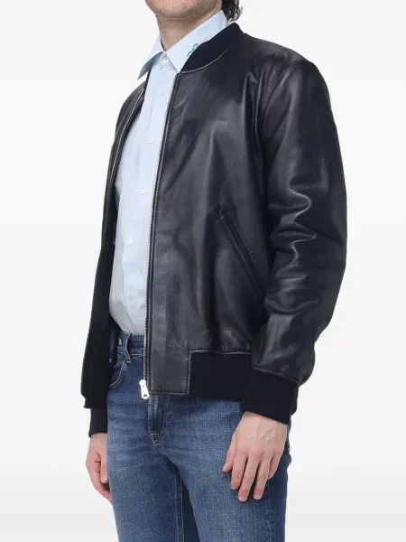 Geanta de piele Paul Smith negru