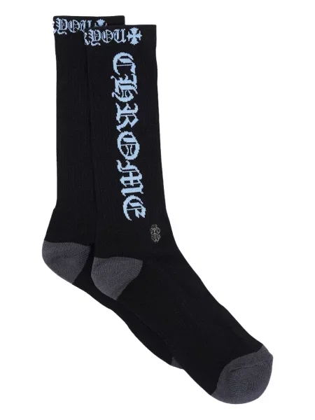 Чорапи Chrome Hearts със сърца с автограф черно