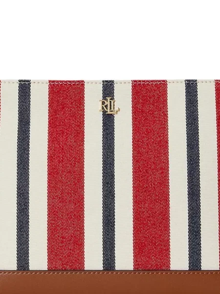 Platno clutch torbica Lauren Ralph Lauren crvena