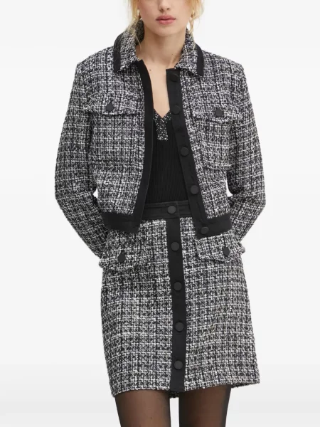 Geacă Morgan din tweed negru