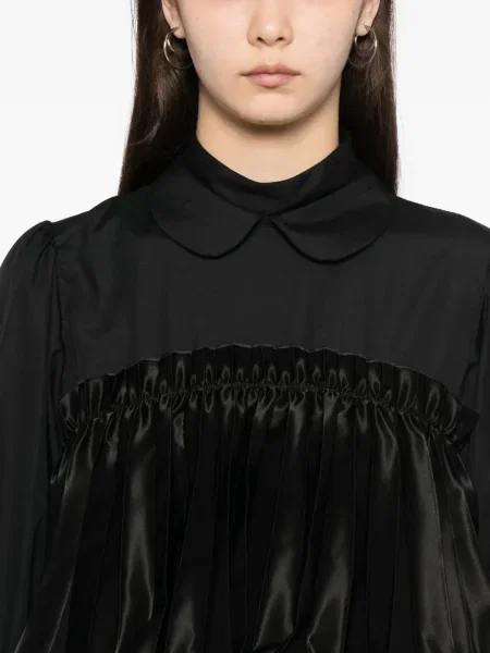 Bluză Noir Kei Ninomiya plisată negru