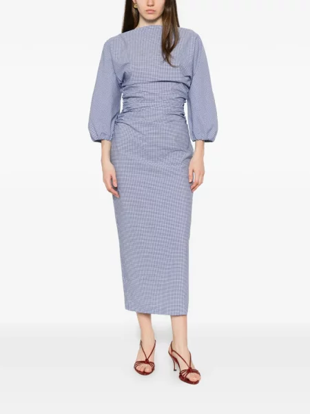 Rochie midi Bernadette cu imagine albastru