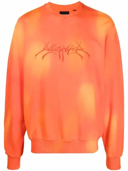 Pulover Daily Paper cu imagine portocaliu