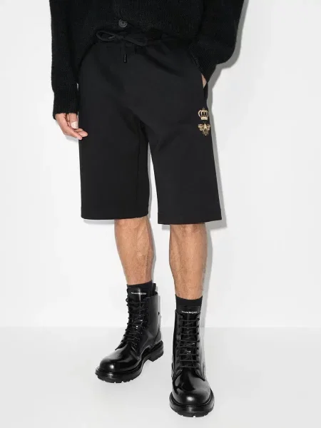 Siuvinėtos šortai Dolce & Gabbana juoda