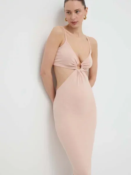 Elisabetta Franchi sukienka mini dopasowana różowy