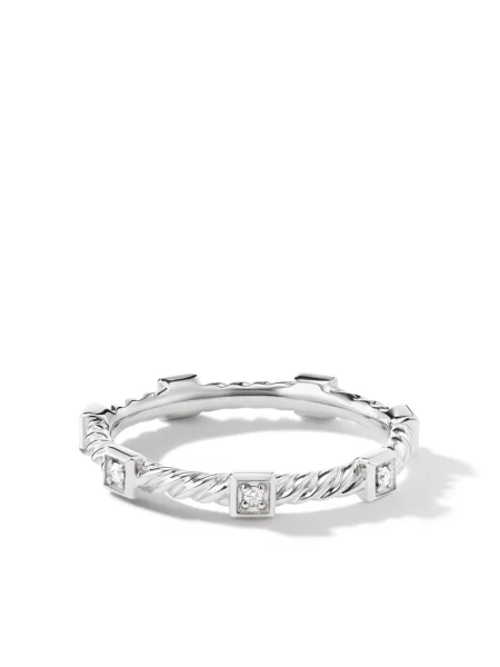Inel David Yurman alb