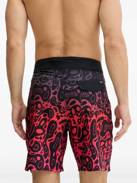 Slip de baie Hurley cu imagine negru