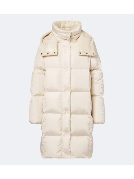 Palton Moncler cu glugă alb