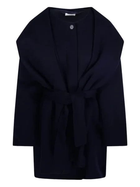 Płaszcz Parosh drapowany niebieski