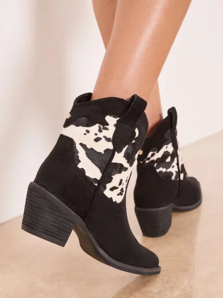 Lipsy Cizme de cowboy bej negru