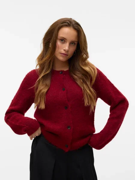 VERO MODA Kardigán VMNovah bordová