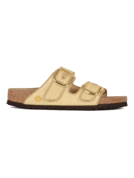 Klapki Birkenstock na sprzączkę beżowe