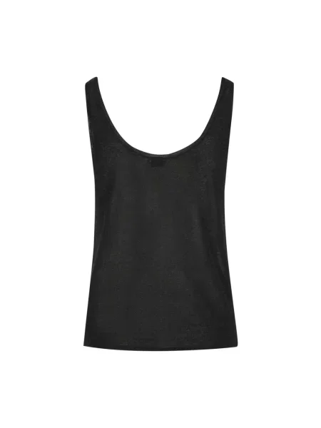 Dzianinowy top Saint Laurent czarny