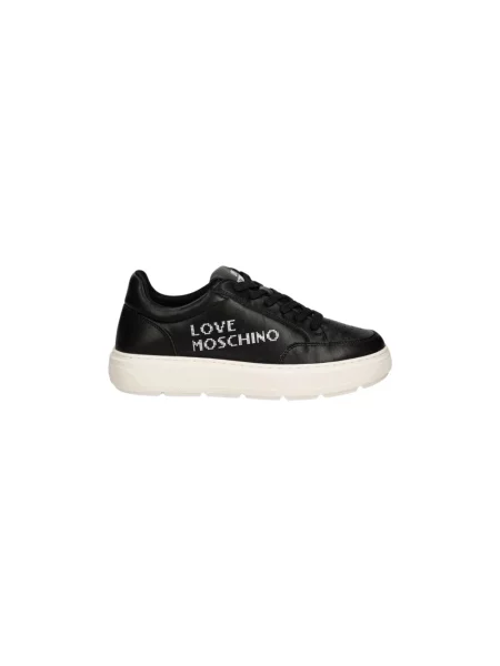 Love Moschino sneakersy skórzane czarny