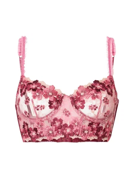 WILD LOVERS Sutien JEANNE roz pal / bordeaux roșu