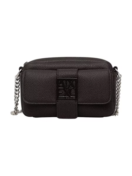 Armani Exchange torebka z imitacji skóry brązowa