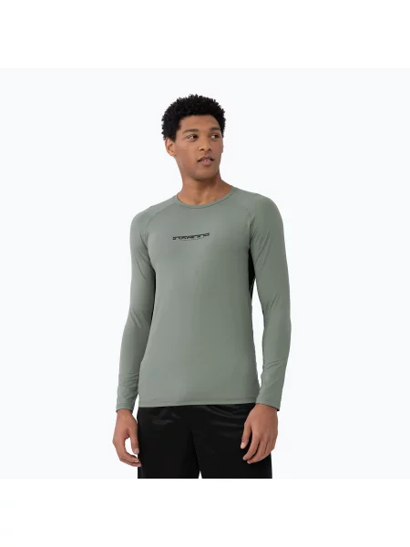 Мъжки тренировъчен суитшърт с дълъг ръкав 4F средно сив