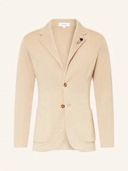 Lardini Úpletové Sako Extra Slim Fit béžová